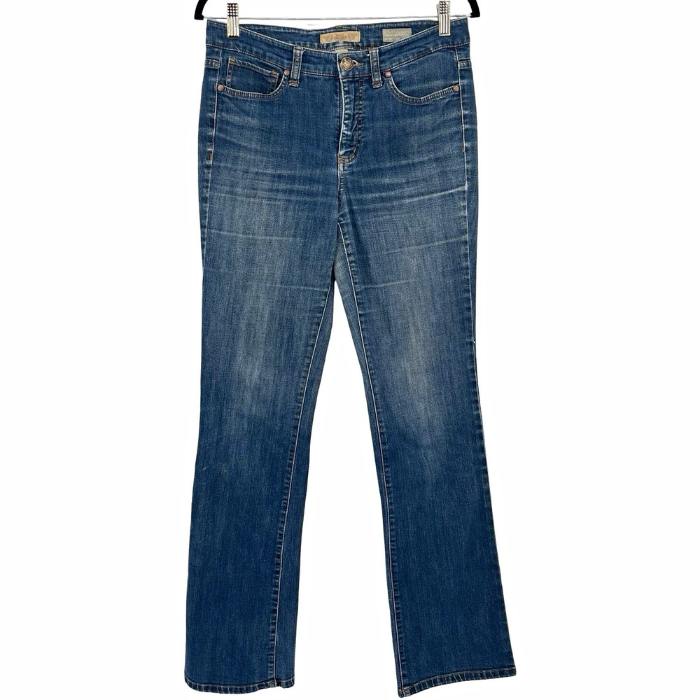 Nine West Vintage America Slim Bootcut Jeans Women's 8 Blue Medium Wash Stretch